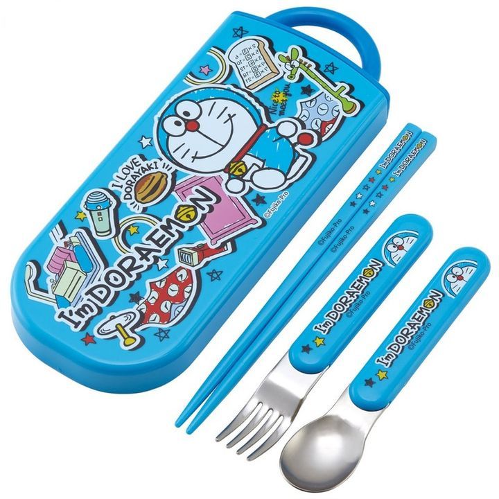 YESASIA: Doraemon Cutlery Set with Case - Skater - Lifestyle & Gifts ...
