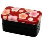 Hakoya Nunobari 2 Layers Lunch Box Red Ume