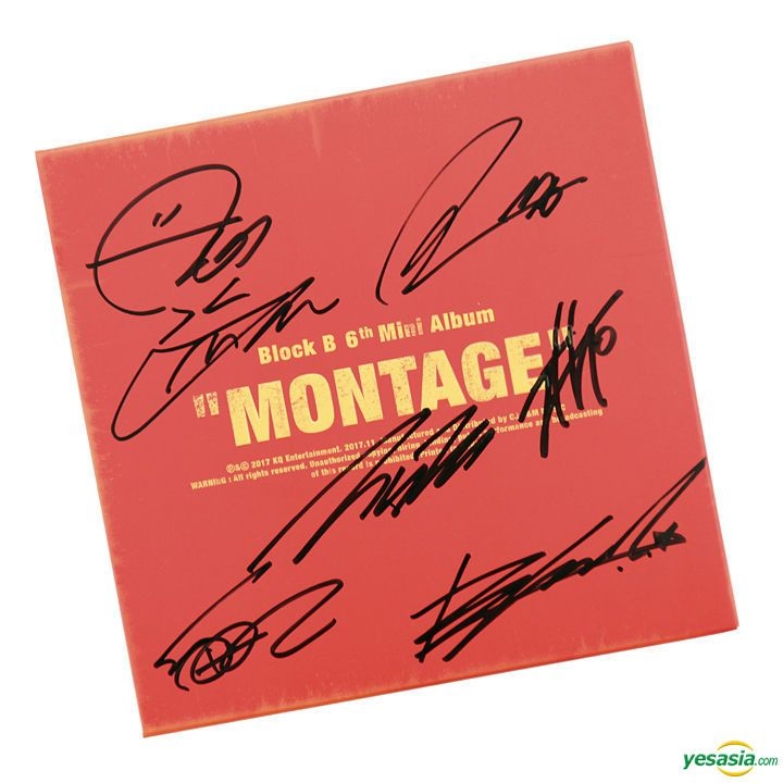 CD+Photobook+Photocard+Poster BLOCK B on Pack 6th Mini +Free Gift MONTAGE 