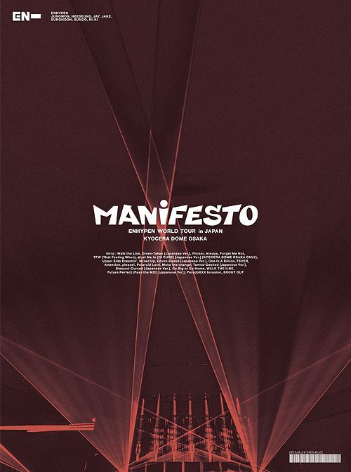 YESASIA : ENHYPEN World Tour 'Manifesto' In Japan Kyocera Dome