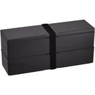 HAKOYA 雙層長方形便當盒 840ml (GRAIN/黑色)