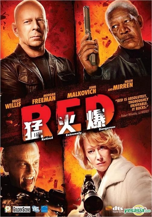 Red 2010 Movie, Bruce Willis, John Malkovich, Helen Mirren