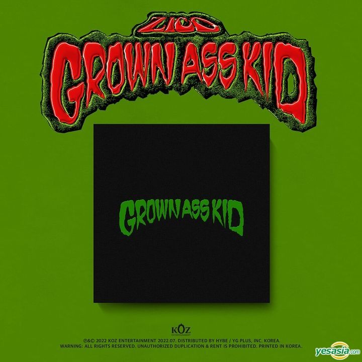 Yesasia Zico Mini Album Vol 4 Grown Ass Kid Cd Zico Block B 韓国の音楽cd 無料配送