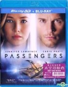 Passengers (2016) (Blu-ray) (2D + 3D) (Hong Kong Version)