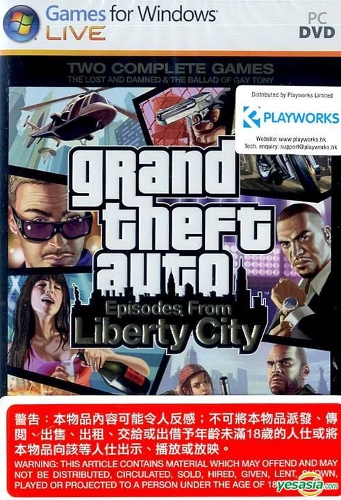 GRAND THEFT AUTO LIBERTY CITY PC DVD TWO GAMES