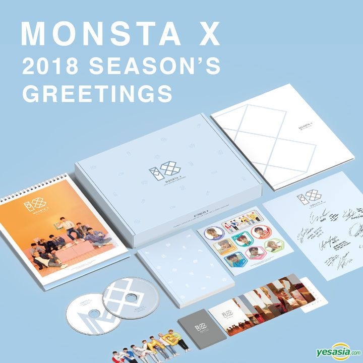 YESASIA: Monsta X 2018 Season's Greetings CALENDAR,MALE STARS