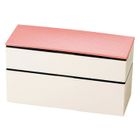 Hakoya Slim Square 2 Layers Lunch Box Woody Pink
