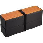 HAKOYA 雙層長方形便當盒 840ml (GRAIN/櫻桃木色)