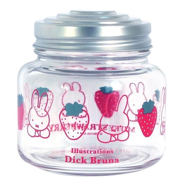 Miffy Glass Storage Container with Bamboo Lid & Spoon