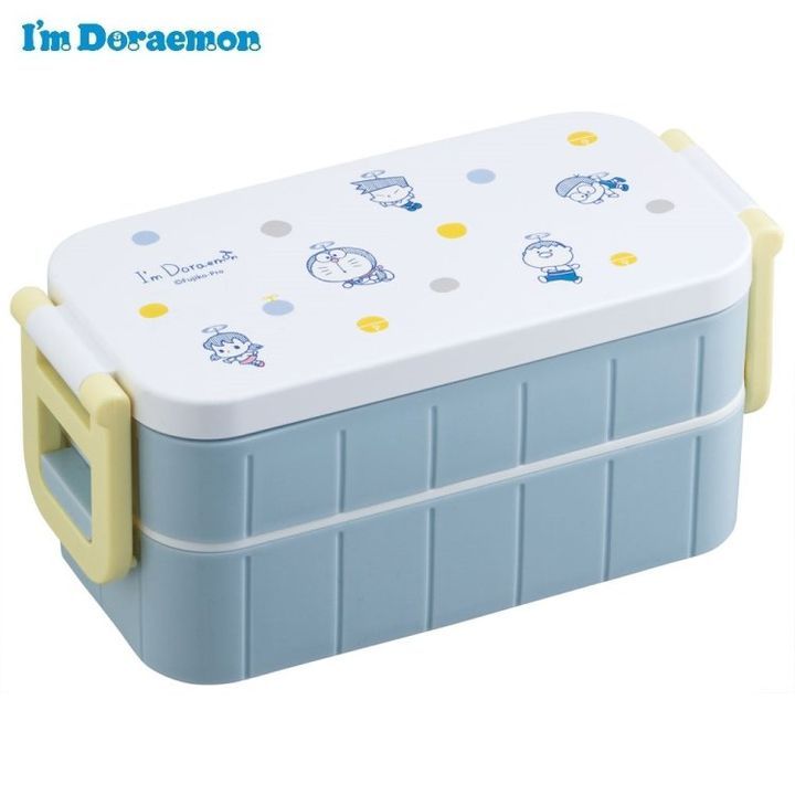 YESASIA: Doraemon 2-Tier Lunch Box 600ml with Chopsticks - Skater ...