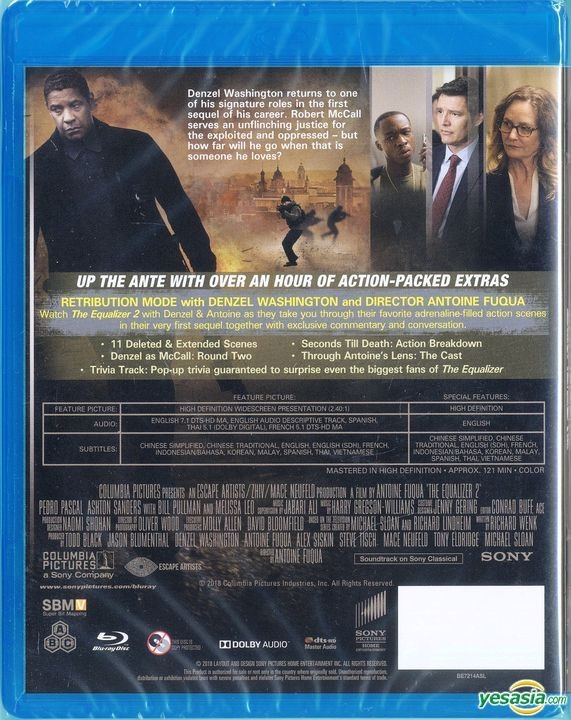 YESASIA: The Equalizer 2 (2018) (Blu-ray) (Hong Kong Version) Blu-ray -  Denzel Washington, Pedro Pascal, Intercontinental Video (HK) - Western /  World Movies & Videos - Free Shipping - North America Site