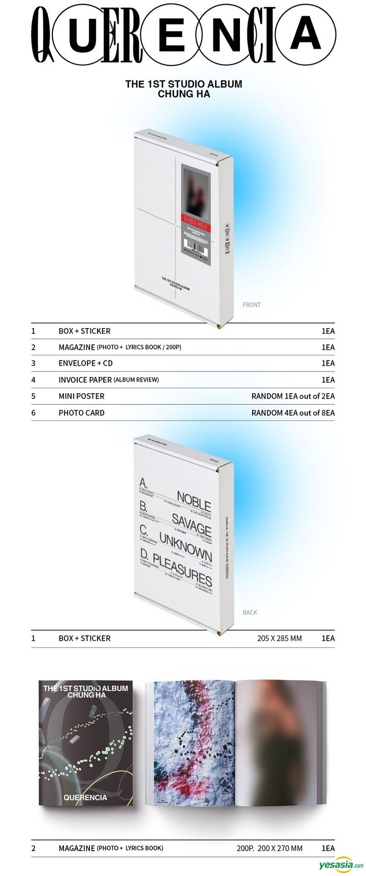 YESASIA: Chung Ha Studio Album Vol. 1 - Querencia + Poster in Tube CD ...