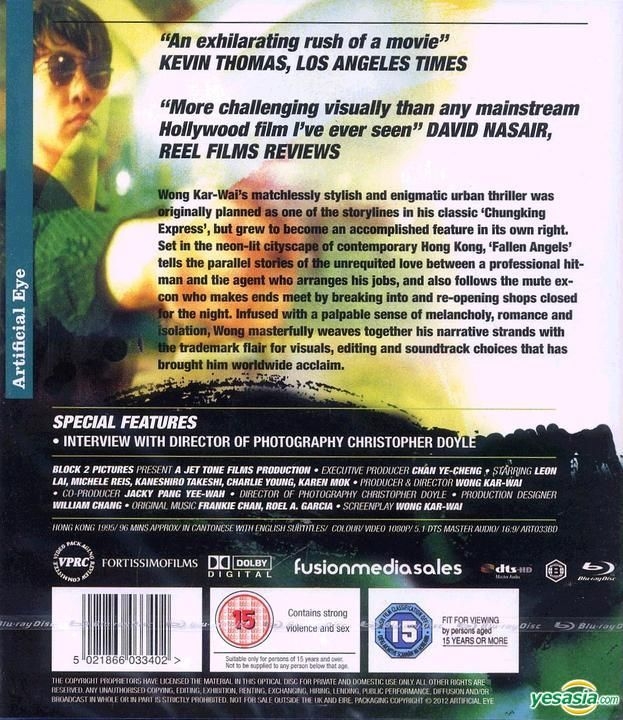 Yesasia Fallen Angels 1995 Blu Ray Uk Version Blu Ray Wong Kar
