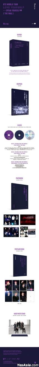 BTS WORLD TOUR 'LOVE YOURSELF : SPEAK YOURSELF' [THE FINAL] (Blu-ray) (3-Disc + Photobook + Postcard Book + Hard Photo Stand) (Korea Version) + First Press Mini Poster