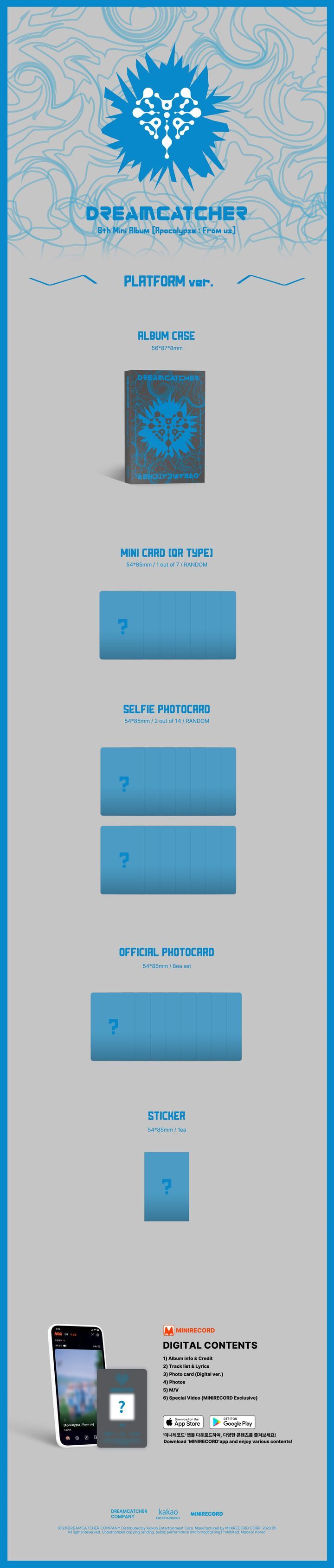 YESASIA Dreamcatcher Mini Album Vol. 8 Apocalypse From us (Platform