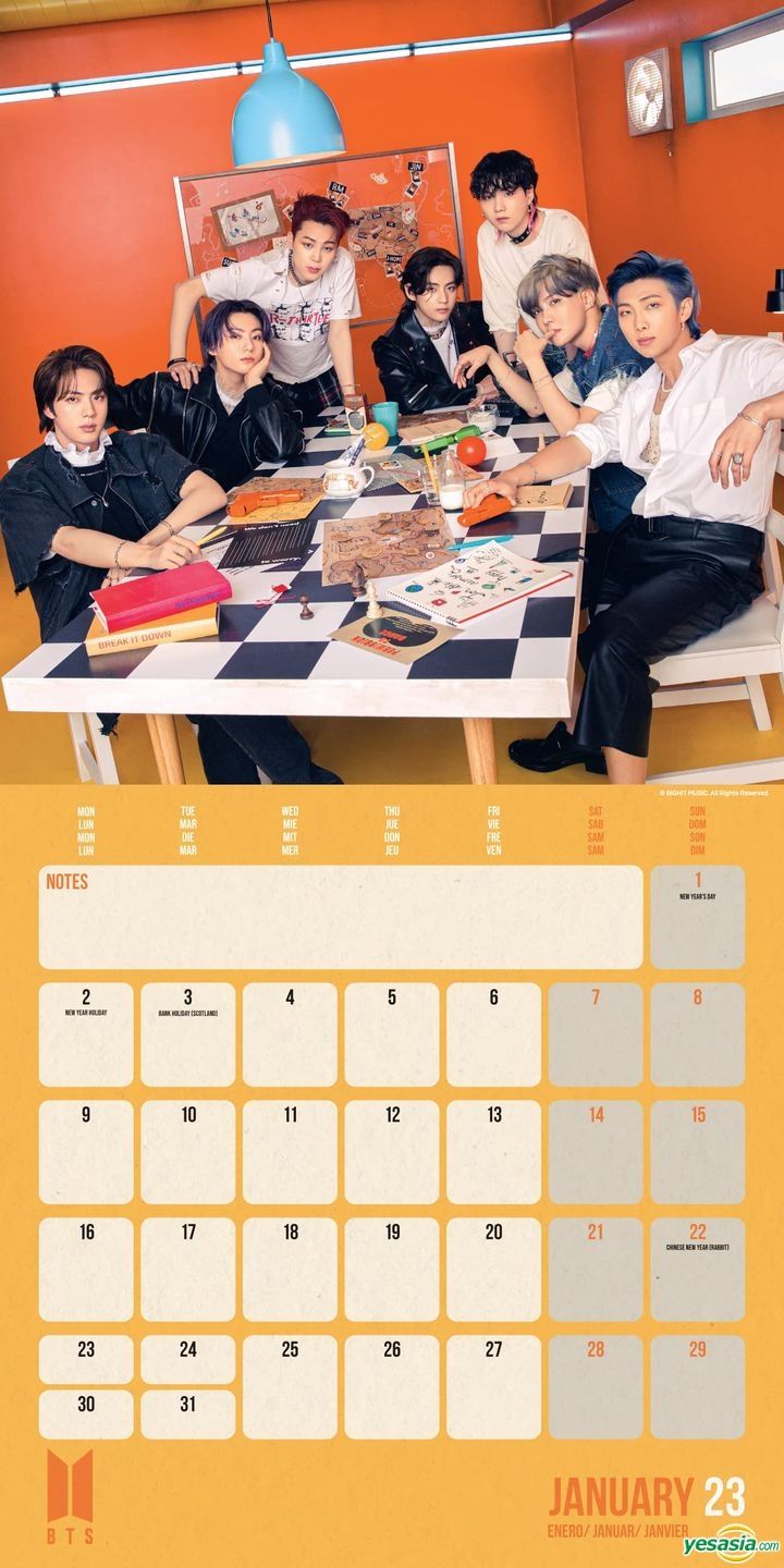 YESASIA: BTS 2022 Calendar (Square) GROUPS,MALE STARS,CALENDAR,PHOTO/POSTER  - BTS - Japanese Collectibles - Free Shipping - North America Site