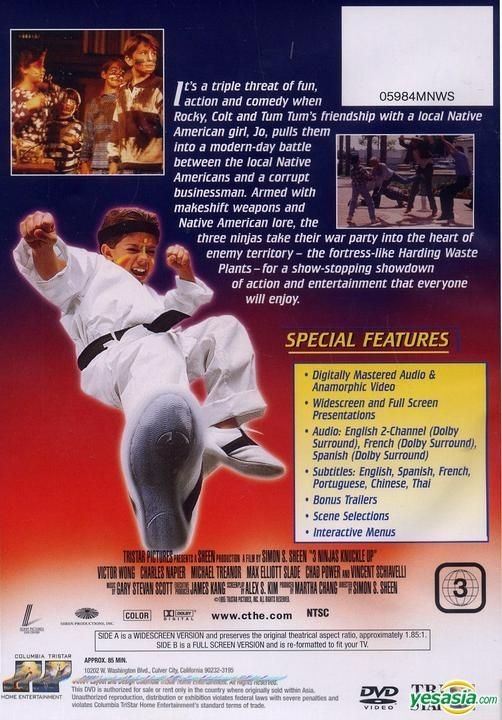 YESASIA: 3 Ninjas Knuckle Up (1995) (DVD) (Hong Kong Version) DVD