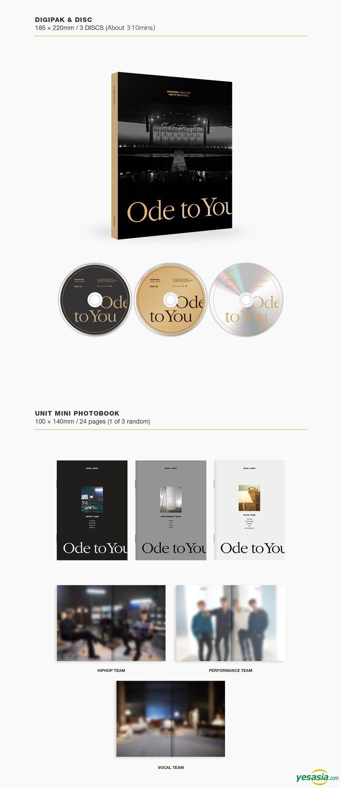 YESASIA: Seventeen World Tour 'Ode To You' in Seoul (3DVD + 