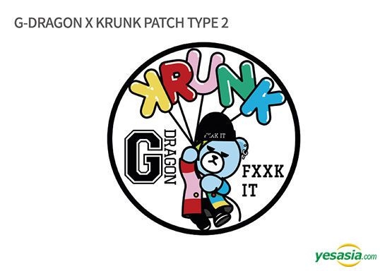 Yesasia G Dragon Motte Official Goods Bigbang X Krunk Patch Type 2 ギフト Celebrity Gifts 男性アーティスト 写真集 ポスター G Dragon Big Bang 韓国のグッズ 無料配送 北米サイト