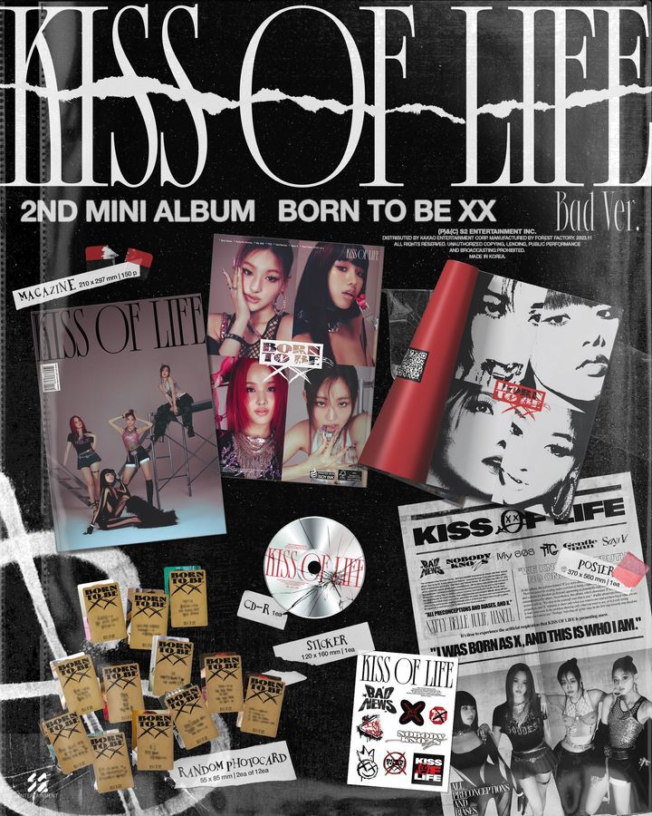 YESASIA: KISS OF LIFE Mini Album Vol. 2 - Born to be XX (Bad 