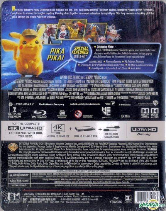  Pokémon Detective Pikachu [Blu-ray] [2019] [3D Blu-ray] : Movies  & TV