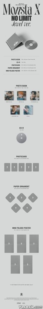 Monsta X Mini Album Vol. 10 - NO LIMIT (Jewel Version) (Min Hyuk + Ki Hyun + Hyung Won + Joohoney + I.M Version)