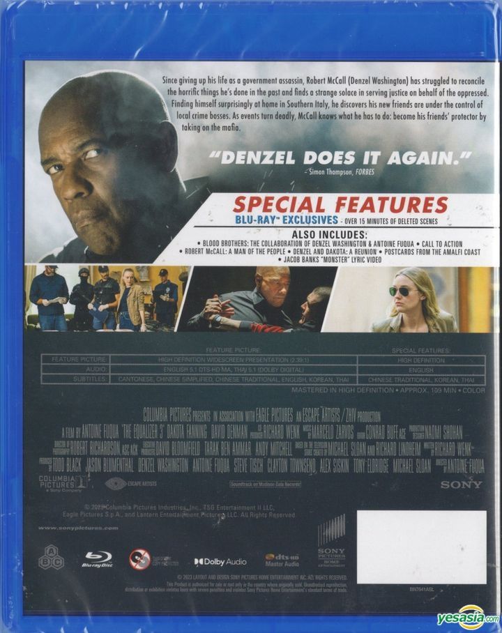 YESASIA: The Equalizer 3 (2023) (Blu-ray) (Hong Kong Version) Blu