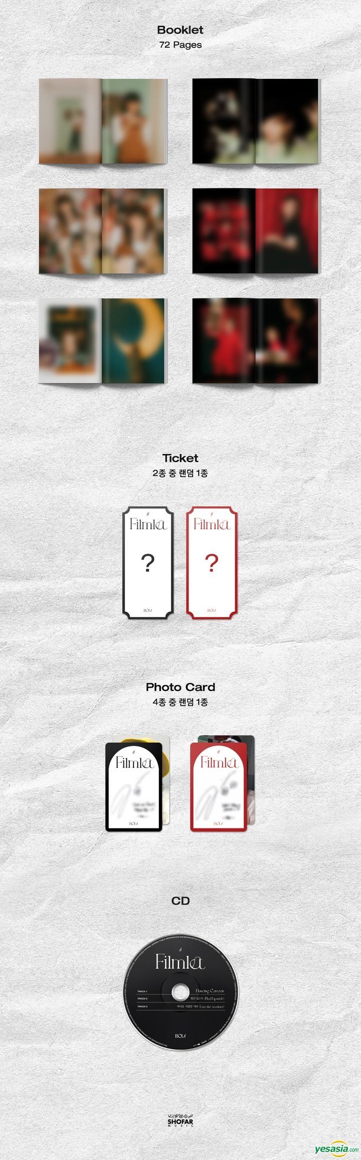 YESASIA Bolbbalgan4 Single Album Filmlet CD Bolbbalgan4, SHOFAR MUSIC Co,. Ltd. Korean