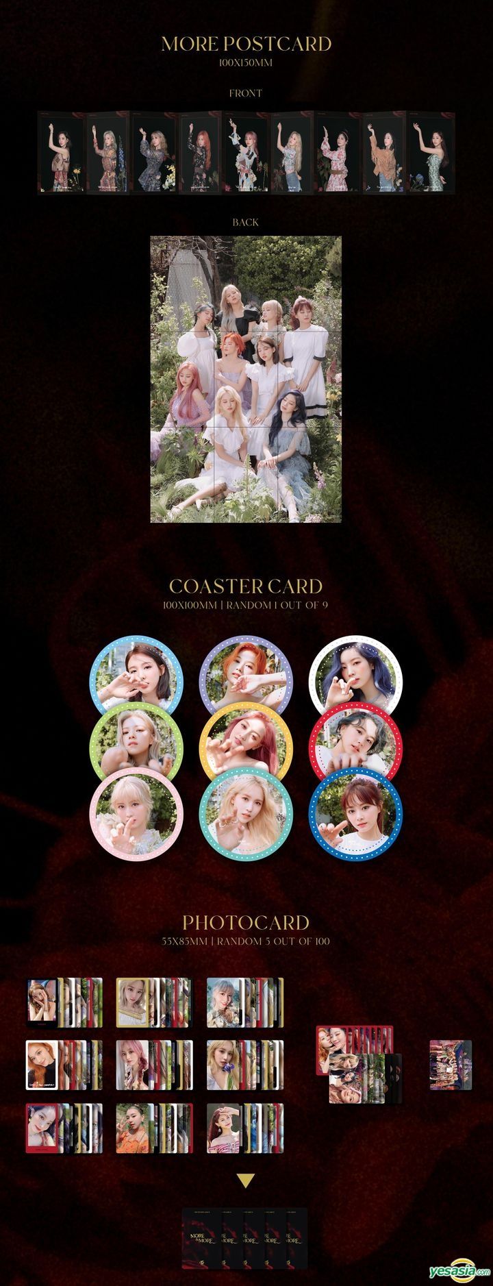 JYP Twice - More & More (9th Mini Album) Album+Extra Photocards Set (A+B+C  ver. Set)