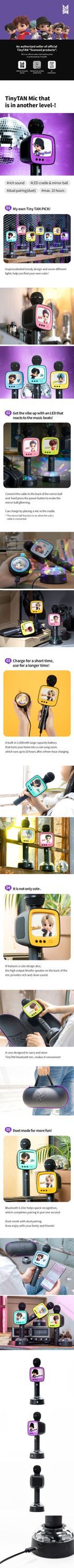 BTS TinyTAN Karaoke Bluetooth Microphone Speaker (Jin)