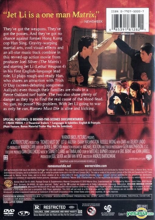 YESASIA: Romeo Must Die (DVD) (US Version) DVD - Jet Li, Russell