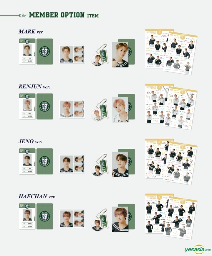 YESASIA: 2021 NCT Dream Back to School Kit (Mark Version