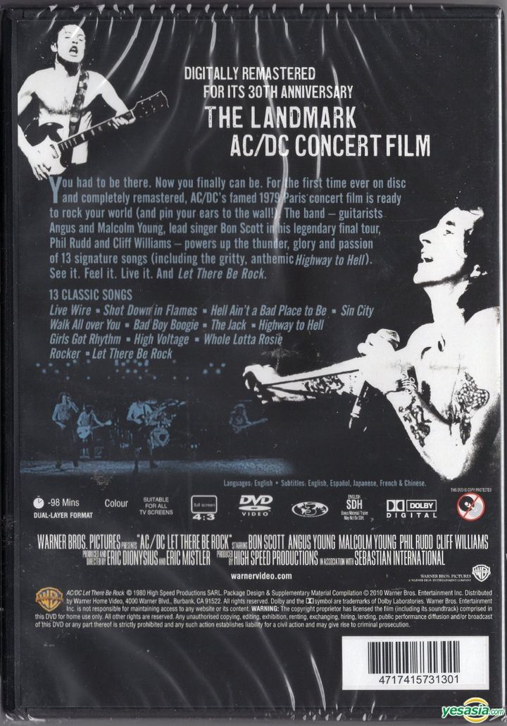 YESASIA: AC/DC: Let There Be Rock (DVD) (Hong Kong Version) DVD