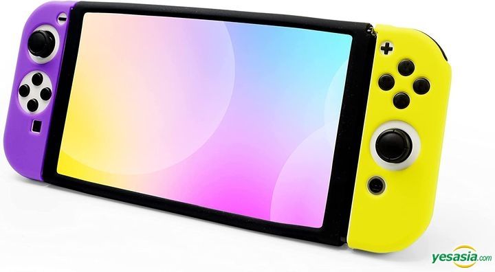 Yesasia Nintendo Switch Oled Silicone Grip Yellow X Purple Japan