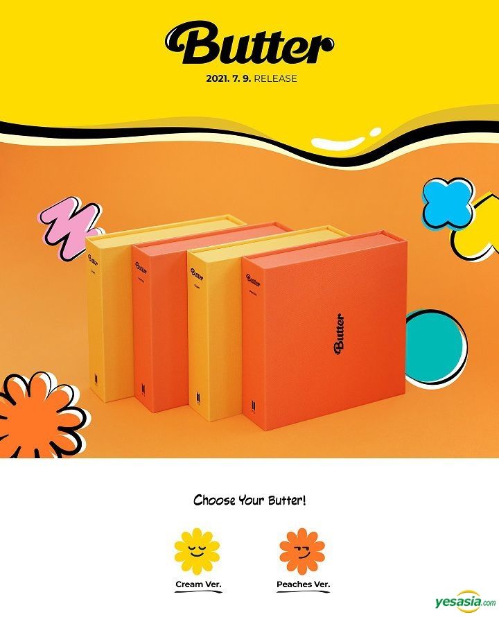 YESASIA BTS BUTTER (Random Version) + Random Poster in Tube CD BTS