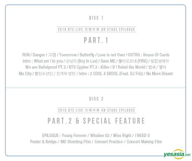YESASIA: Image Gallery - 2016 BTS Live on Stage: Epilogue Concert