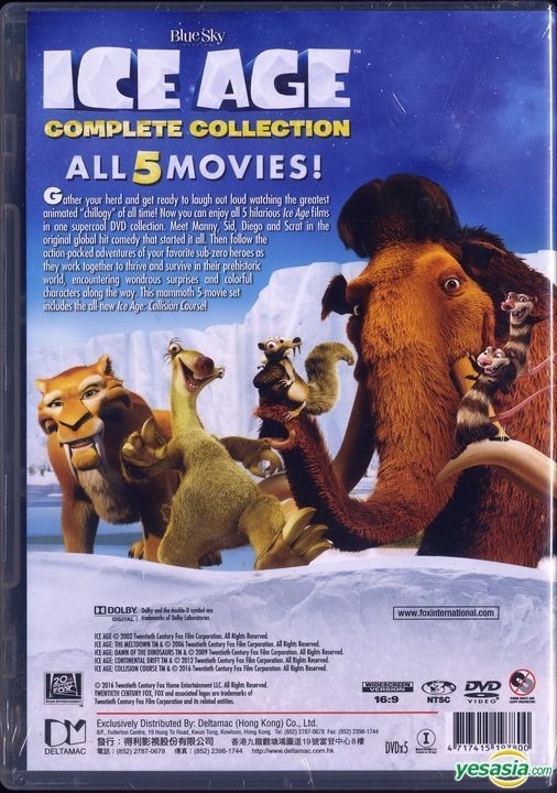 YESASIA Ice Age Complete Collection (DVD) (Includes All 5 Movies