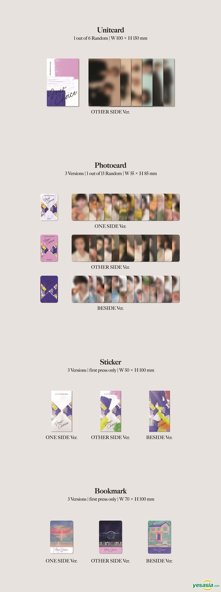 SEVENTEEN Your choice-OTHER SIDE-特典 ktown4u.com : [3CD SET] SEVENTEEN - 8th Mini Album [Your
