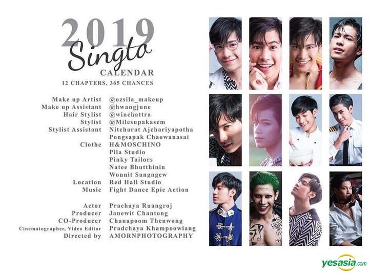 YESASIA : Singto Prachaya : 2019 Calendar 海報/寫真集,掛曆- 巴拉奇