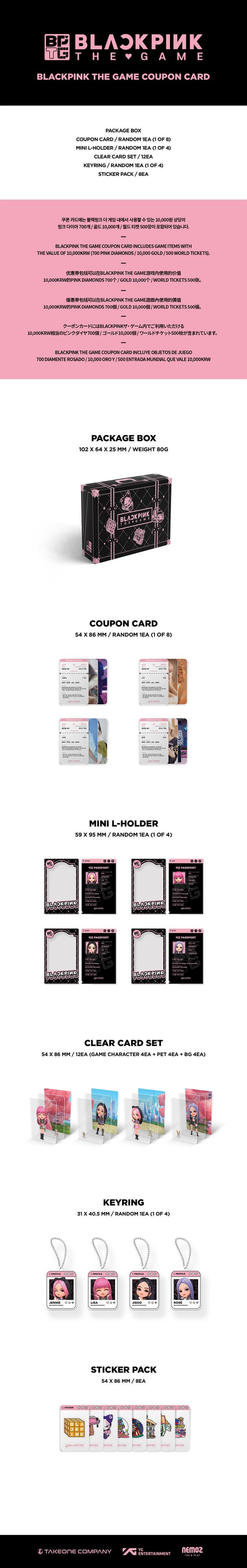 YESASIA BLACKPINK THE GAME COUPON CARD PHOTO POSTER Celebrity Gifts 