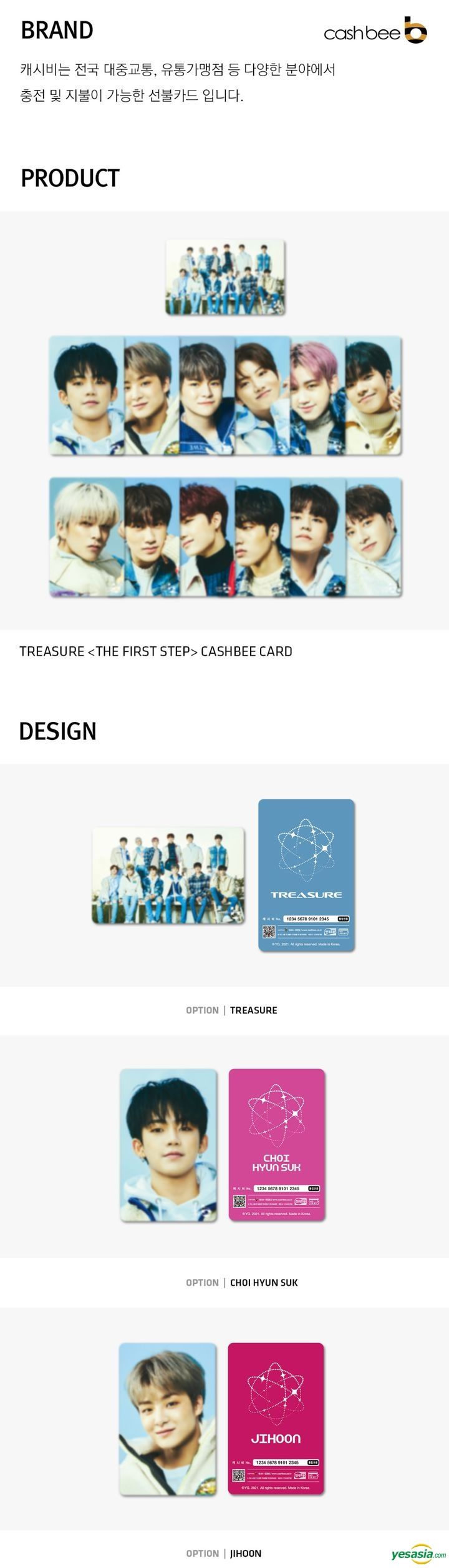 YESASIA: TREASURE Cashbee Card (Ji Hoon) GIFTS,MALE STARS,GROUPS ...