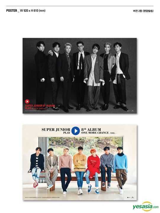 Super Junior ‘Play’ (Black Suit) Korean Letter retailer To Fans Set