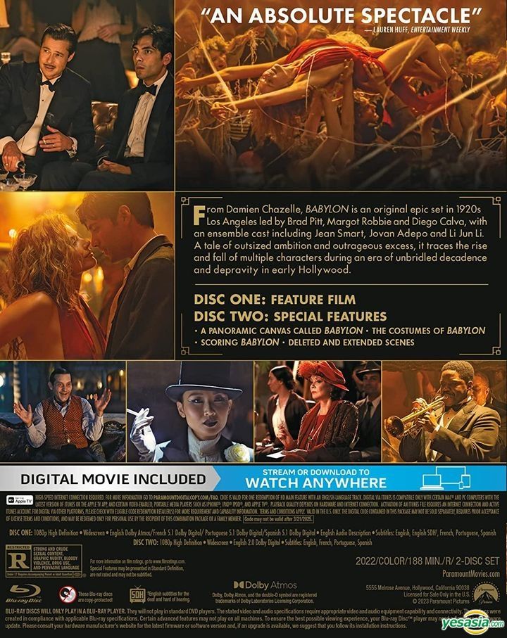 Babylon [Includes Digital Copy] [4K Ultra HD Blu-ray/Blu-ray] [2022] - Best  Buy