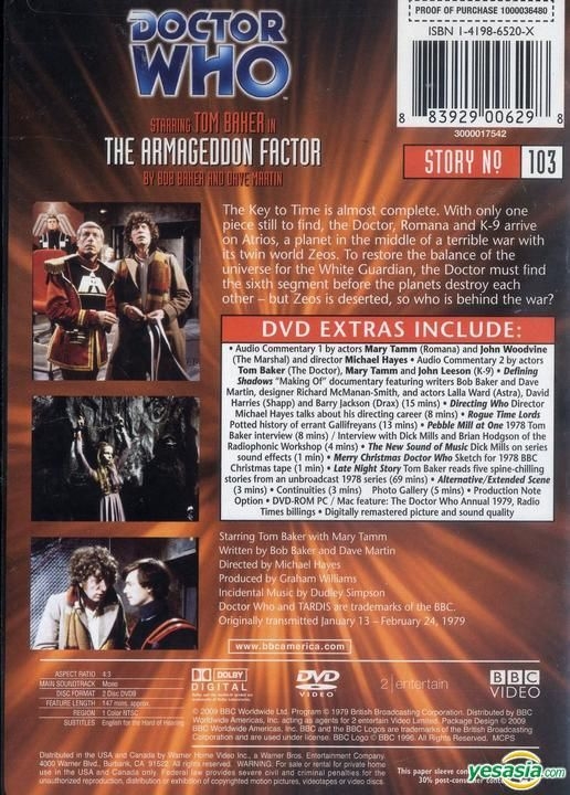 YESASIA : Doctor Who - The Armageddon Factor (DVD) (雙碟特別版