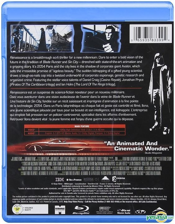 YESASIA: Renaissance (2006) (Blu-ray) (US Version) Blu-ray