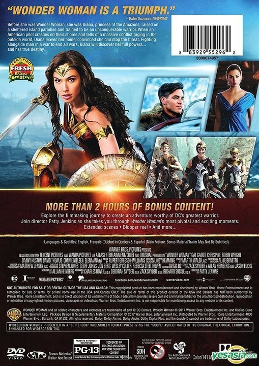 YESASIA: Wonder Woman (DVD) (US Version) DVD - Gal Gadot, Robin Wright, Warner Entertainment Japan - Western / World Movies & Videos - Free Shipping - North America Site