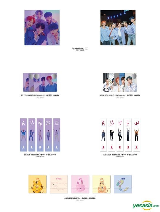 YESASIA: AB6IX Vol. 1 - 6IXENSE (Random Version) + Random Poster  