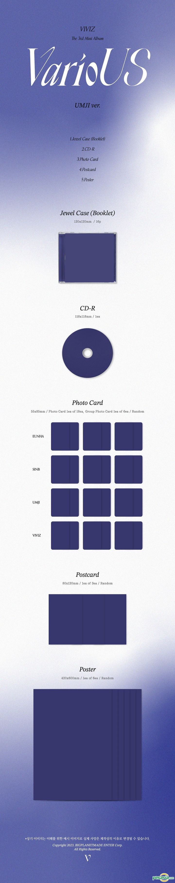 YESASIA VIVIZ Mini Album Vol. 3 VarioUS (Jewel Case Version) (Um Ji