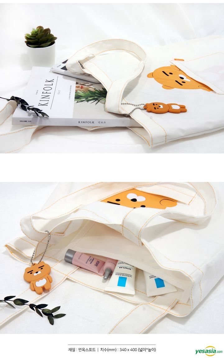 Yesasia Image Gallery Kakao Friends Ryan Apeach Pocket Eco Bag Ryan North America Site 0063