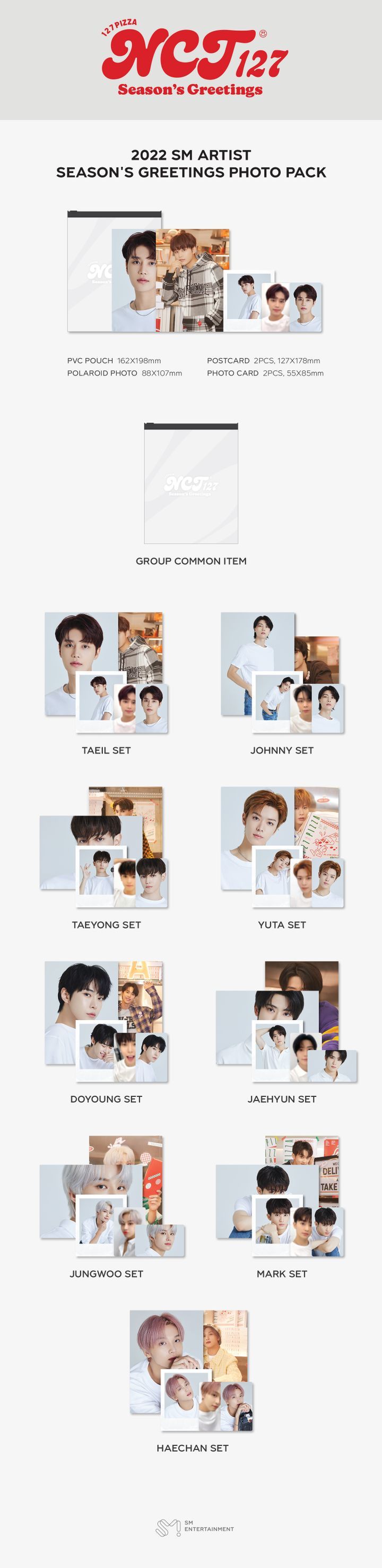 YESASIA: NCT 127 - 2022 Season's Greetings Photo Pack (Mark Set